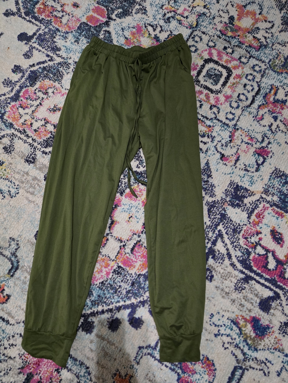 Women's Olive Green Jogger Pants